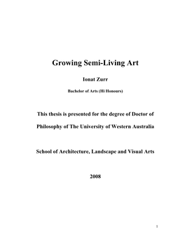 Growing Semi-Living Art