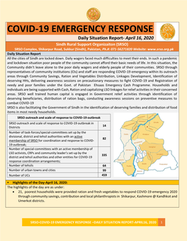 Covid-19 Emergency Response