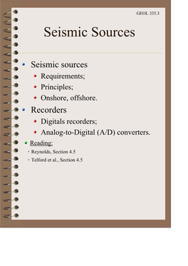 Seismic Sources