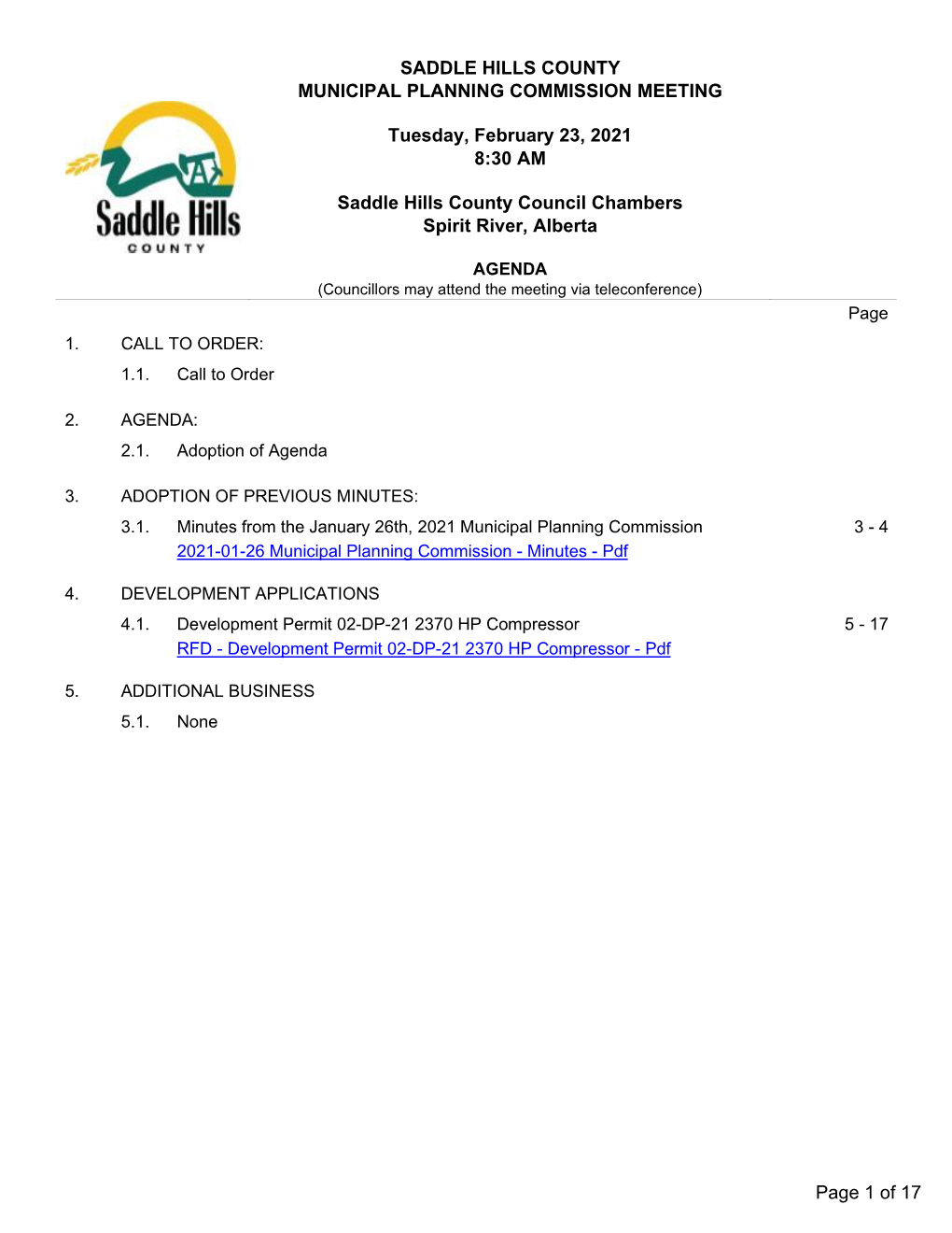 2021-02-23 Municipal Planning Commission