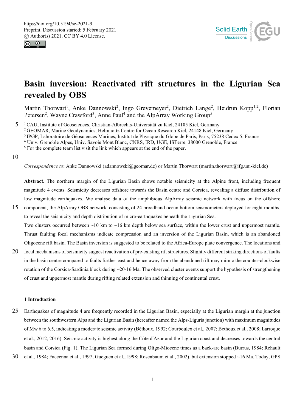 Reactivated Rift Structures in the Ligurian Sea Revealed