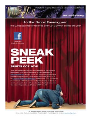 SNEAK PEEK Is Only on Facebook! SNEAK PEEK STARTS OCT