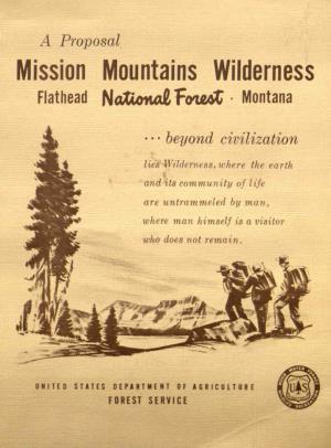 Mission Mountains Wilderness Flathead Nazionafou4t Montana