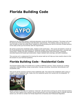 Florida Building Code