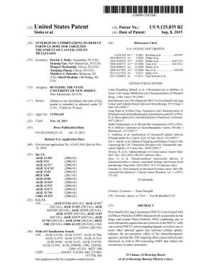 (12) United States Patent (10) Patent No.: US 9,125,835 B2 Sinko Et Al