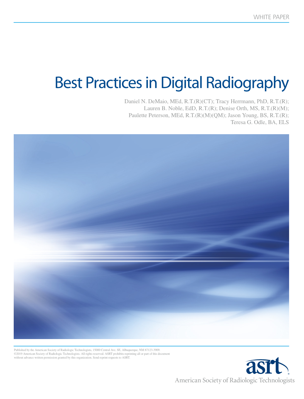 Best Practices in Digital Radiography