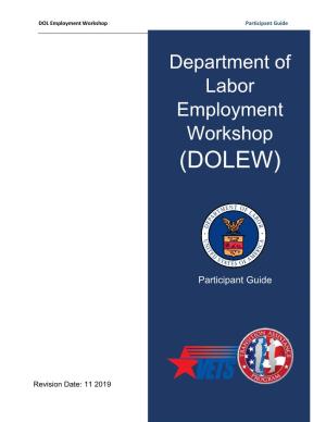 Department of Labor Employment Workshop (DOLEW)
