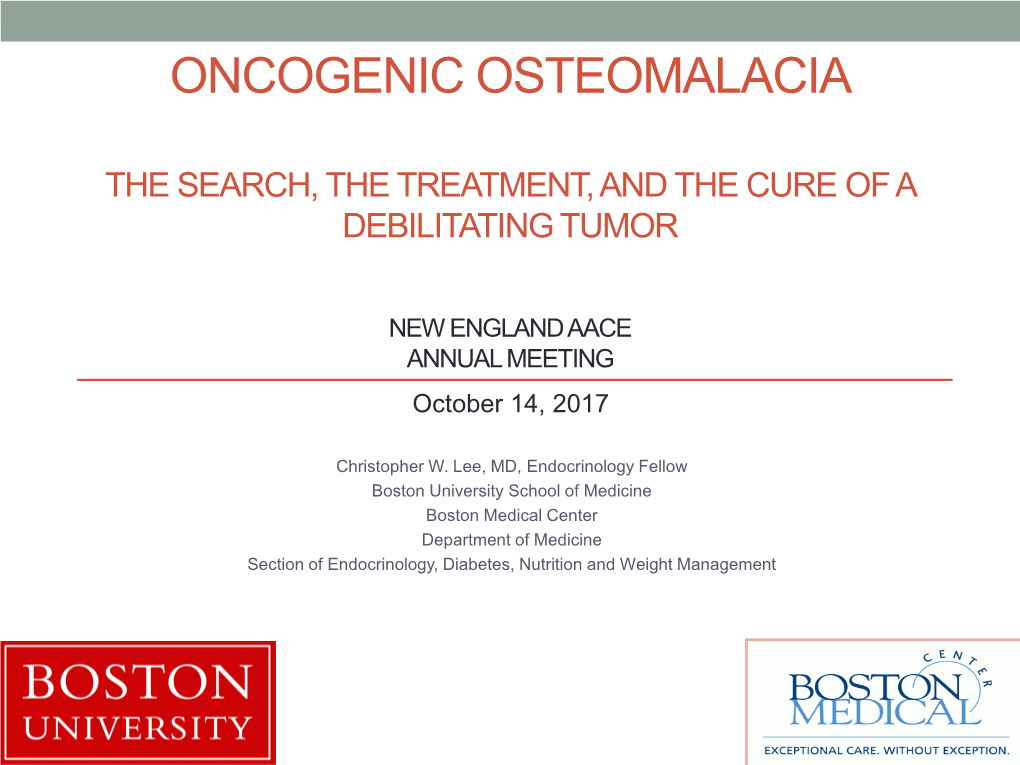 Oncogenic Osteomalacia