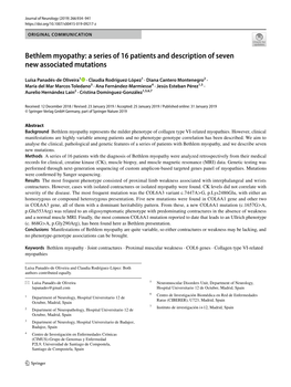 Bethlem Myopathy: a Series of 16 Patients and Description of Seven New Associated Mutations