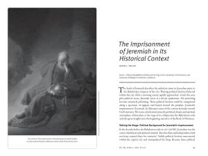 The Imprisonment of Jeremiah in Its Historical Context