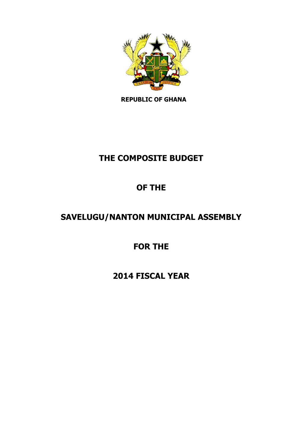 The Composite Budget of the Savelugu/Nanton Municipal