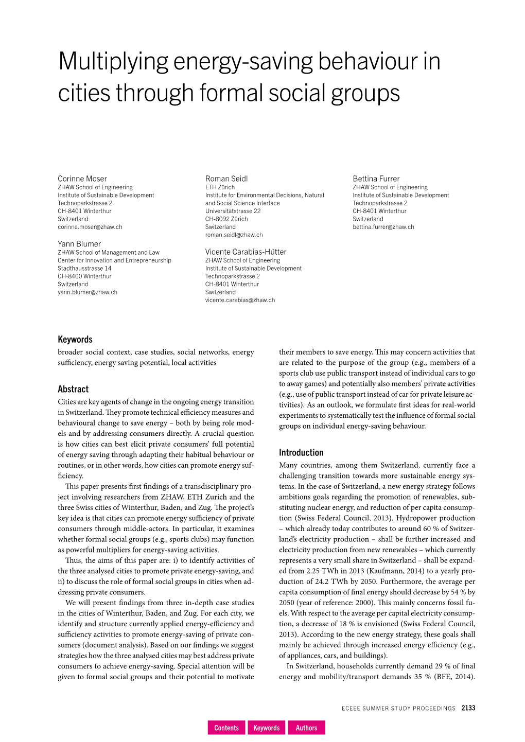 Multiplying Energy-Saving Behaviour in Cities Through Formal Social Groups