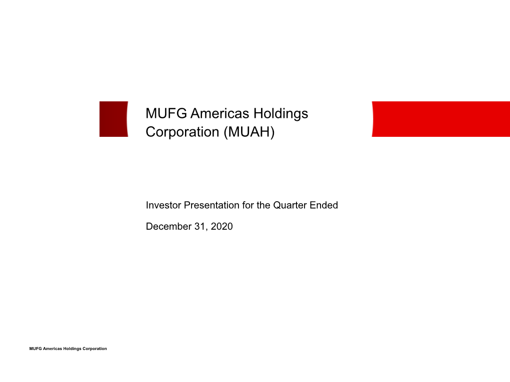 MUFG Americas Holdings Corporation (MUAH)