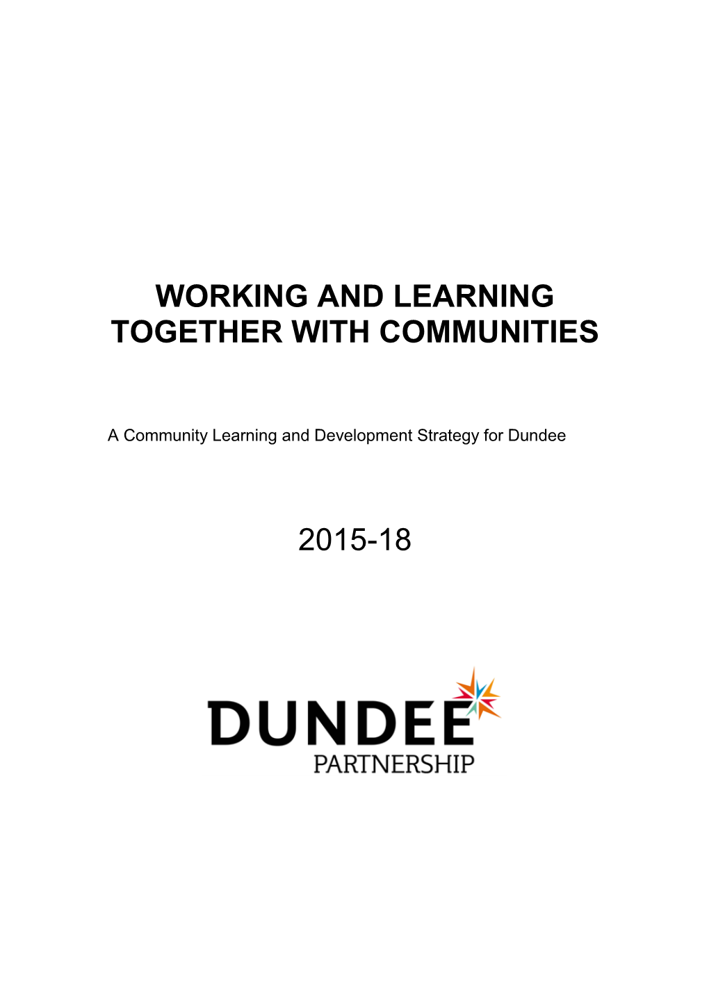 Dundee CLD Strategy 2015-2018