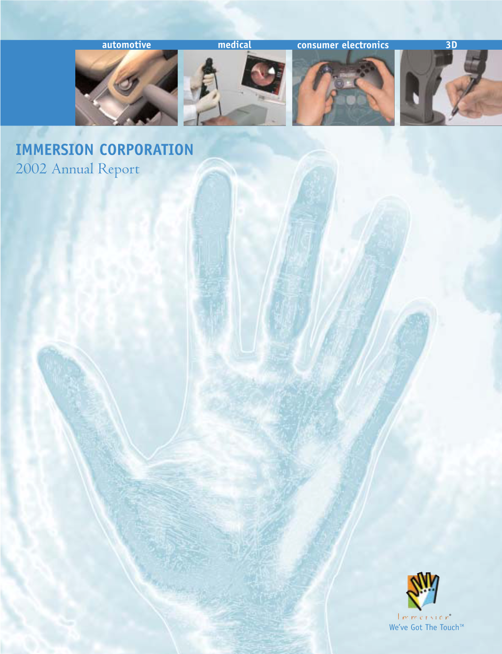 IMMERSION CORPORATION 2002 Annual Report