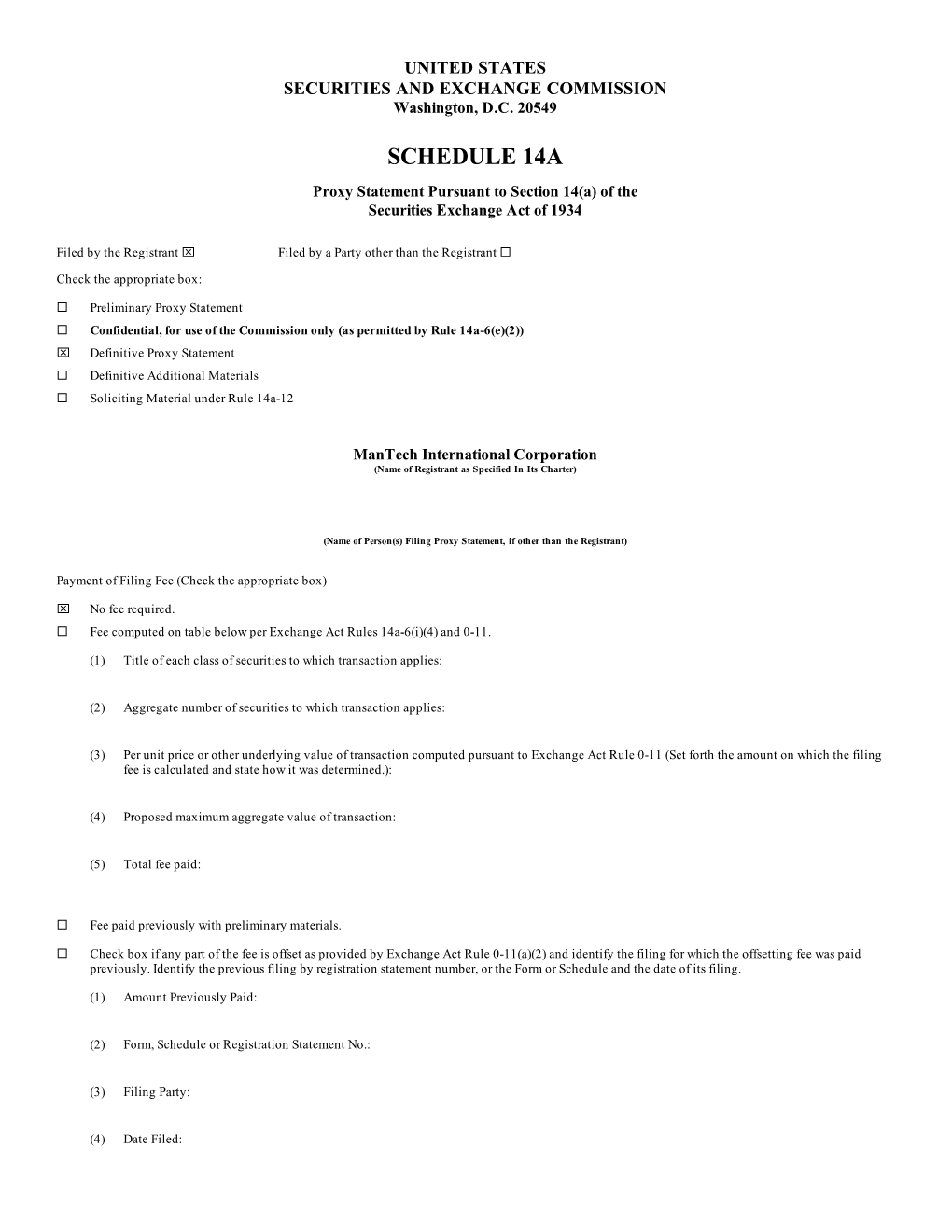 SCHEDULE 14A Proxy Statement Pursuant to Section 14(A) of the Securities Exchange Act of 1934