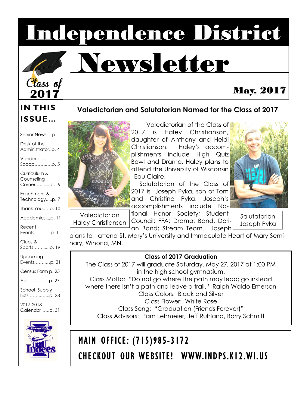 May 2017 Newsletter