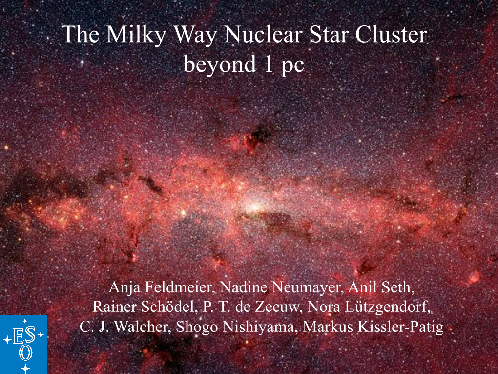 Anja Feldmeier (Germany): the Milky Way Nuclear Star Cluster Beyond 1 Pc