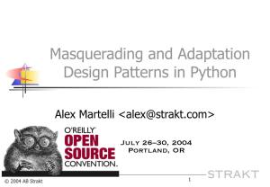 Masquerading and Adaptation Design Patterns in Python (Pdf)