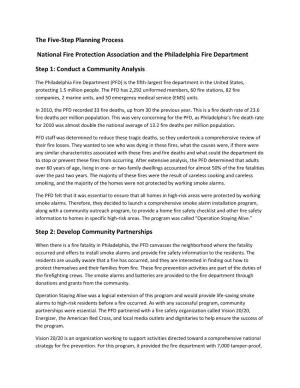 The Five-Step Planning Process National Fire Protection Association