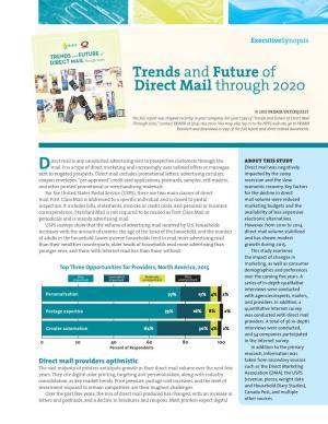 Direct Mail Through 2020 Trends and Future of Direct Mail Through 2020