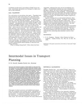 Intermodal Issues in Transport Planning H
