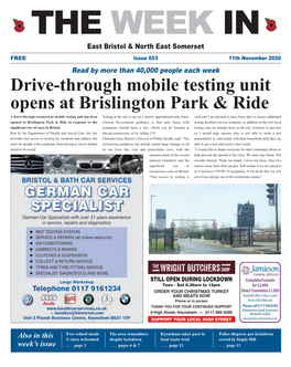 Drive-Through Mobile Testing Unit Opens at Brislington Park & Ride