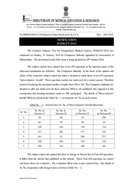 Notification Pgm-Cet-2014