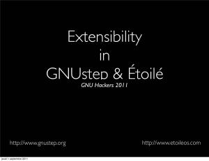 Extensibility in Gnustep & Étoilé