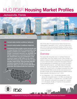 HUD PD&R Housing Market Profiles: Jacksonville, Florida