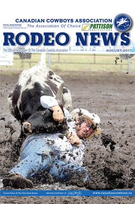 RODEO NEWS AUGUST 2017 - PAGE 2 2017 Canadian Cowboys’ Association POWERED by OFFICIAL STANDINGS