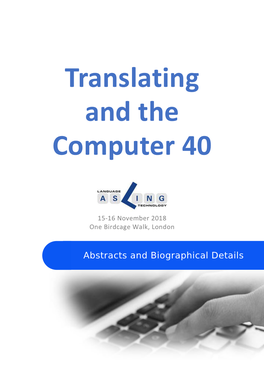 Abstracts & Bios – TC40 – 2018