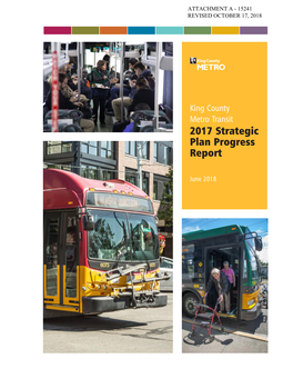 King County Metro Transit 2017 Strategic Plan Progress Report