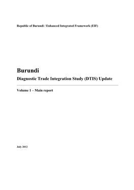 Burundi / Enhanced Integrated Framework (EIF)