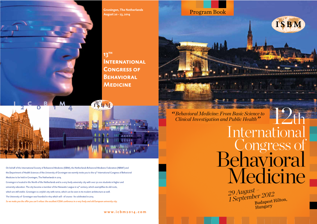 International Congress of Behavioral Medicine