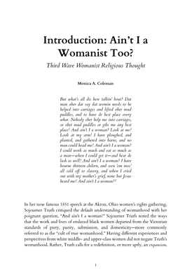 Ain't I a Womanist Too? of What It Means to Be a Woman