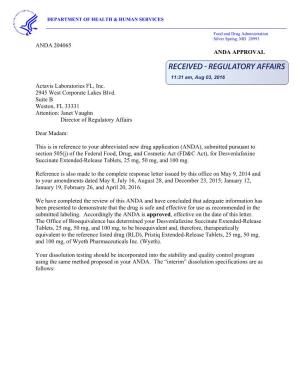 FDA Approval Letter