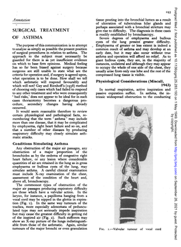 Annotation SURGICAL TREATMENT of ASTHMA