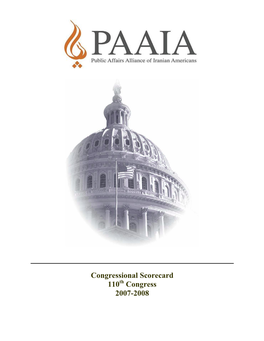 Congressional Scorecard 110 Congress 2007-2008