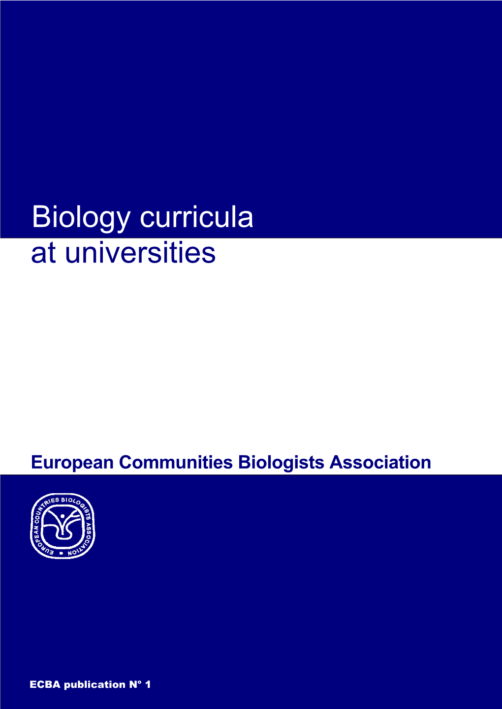 Biology Curricula at Universities