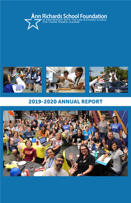 2020 Annual Report Letter from the Executive Director