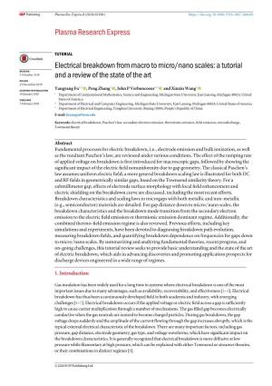 Electrical Breakdown from Macro to Micro/Nano Scales: a Tutorial and a Review of the State of The