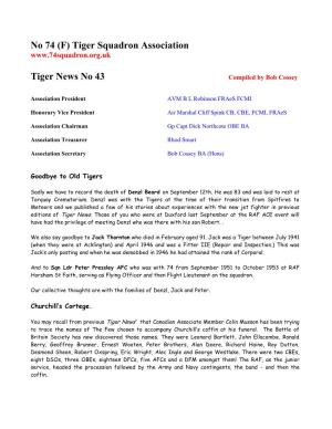No 74 (F) Tiger Squadron Association Tiger News No 43