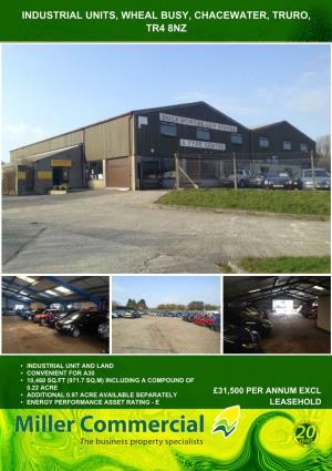 Industrial Units, Wheal Busy, Chacewater, Truro, Tr4 8Nz
