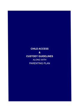 Child Access & Custody Guidelines Parenting Plan