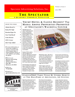 The Spectator News Letter