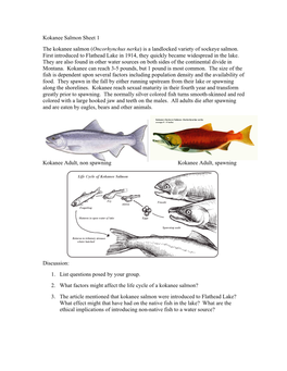 Kokanee Salmon Case Study, Please Respond to the Following