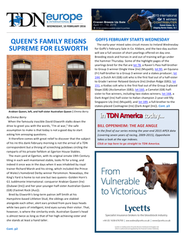 Queen's Family Reigns Supreme for Elsworth
