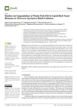 Studies on Upgradation of Waste Fish Oil to Lipid-Rich Yeast Biomass in Yarrowia Lipolytica Batch Cultures