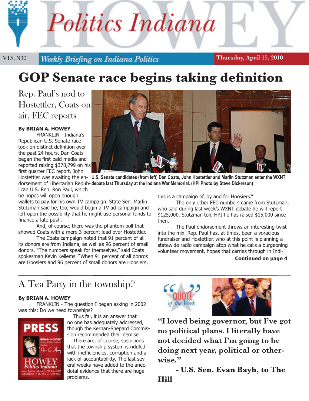 GOP Senate Race Begins Taking Deånition